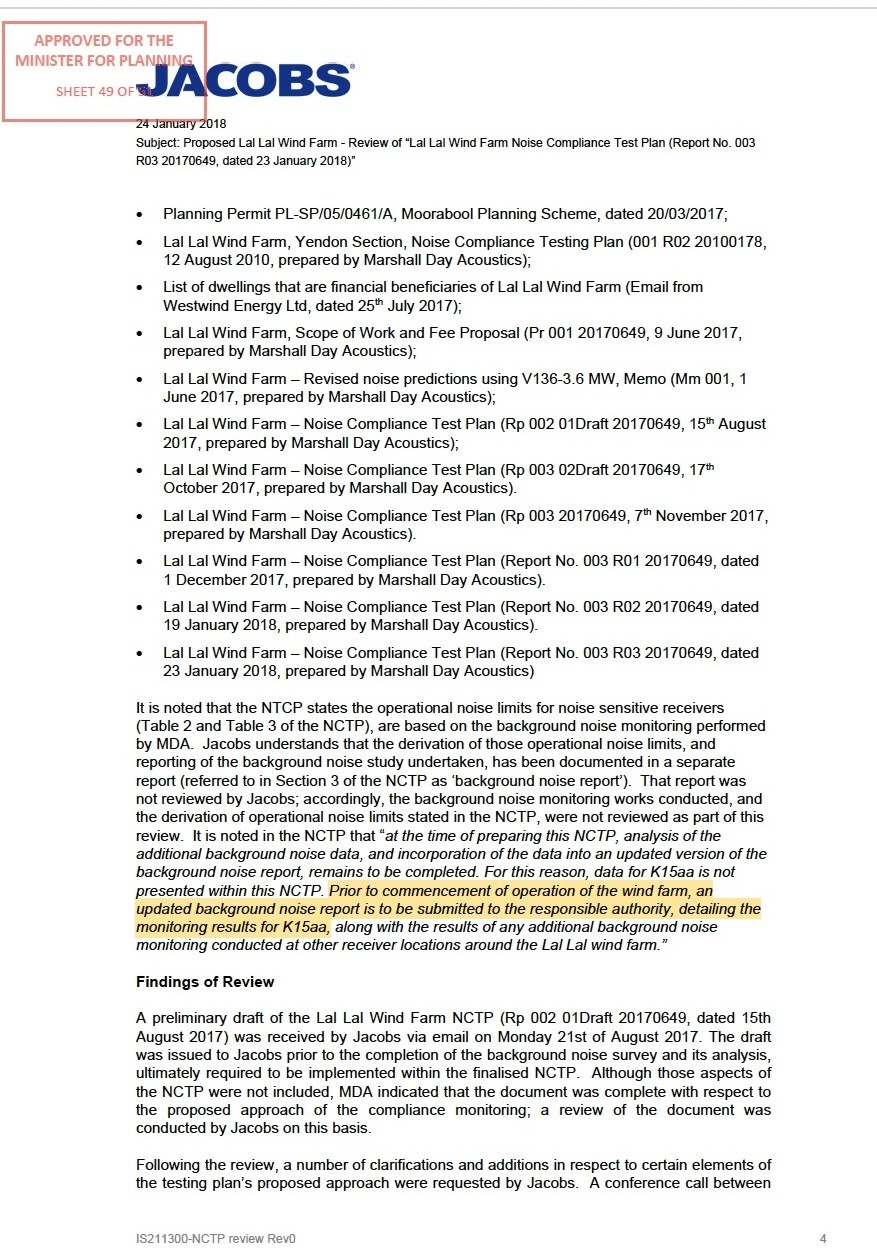 Jacobs Independent Review of the Noise Compliance Testing Plan