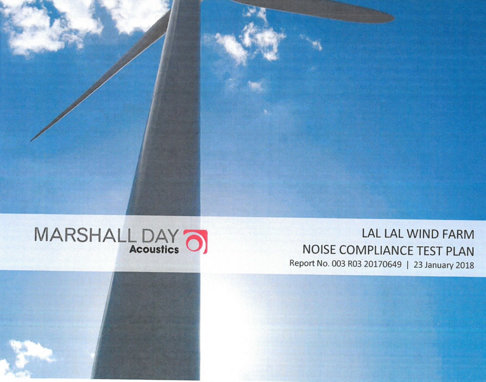 Noise Compliance Testing Plan documentary extract